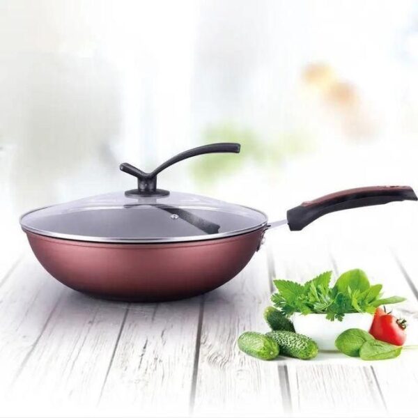 hot sale frying pan skillet pan skillet with glass cover 32cm caliber saucepan nonstick coated with new teflon deep large and ovenproof suitable frying pan