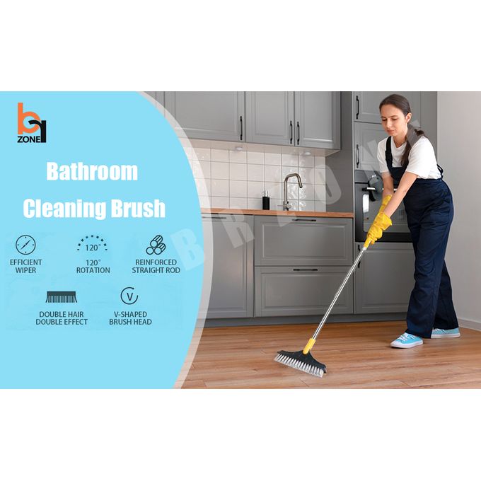 hot sale 3 in 1 stainless steel bathroom cleaning brush with wiper long handle, 120° rotate for tiles, floor scrub, mop accessories for kitchen & bathroom, multicolor hot sale 3 in 1 stainless steel bathroom cleaning brush with wiper long handle, 120° rotate for tiles, floor scrub, mop accessories for kitchen & bathroom, multicolor