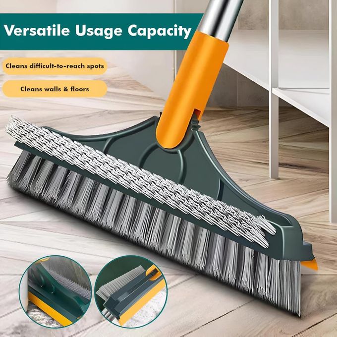 hot sale 3 in 1 stainless steel bathroom cleaning brush with wiper long handle, 120° rotate for tiles, floor scrub, mop accessories for kitchen & bathroom, multicolor hot sale 3 in 1 stainless steel bathroom cleaning brush with wiper long handle, 120° rotate for tiles, floor scrub, mop accessories for kitchen & bathroom, multicolor