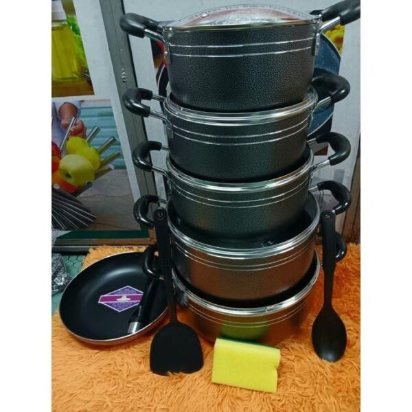 tc hot sale luxury 14 pcs nonstick cookware set, new arrival aluminum coating cooking pot for kitchen cookware set