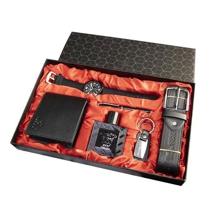 jesou hot sale fashion men's gift set exquisite packaged watch wallet perfume belt pen keyholder, multicolor jesou hot sale fashion men's gift set exquisite packaged watch wallet perfume belt pen keyholder, multicolor