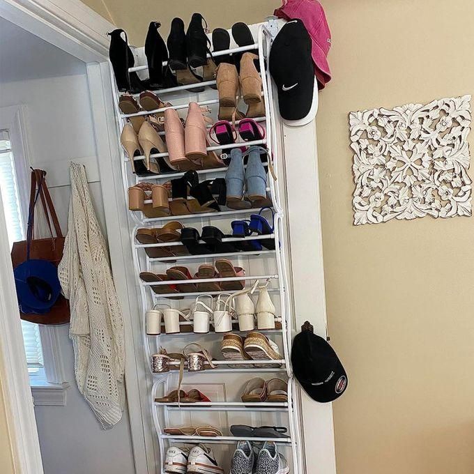 hot sale over the door shoe rack organizer 36 pair shoes wall hanging closet shoe rack shelf 12layers storage stand with hooks for space saving hot sale over the door shoe rack organizer 36 pair shoes wall hanging closet shoe rack shelf 12layers storage stand with hooks for space saving