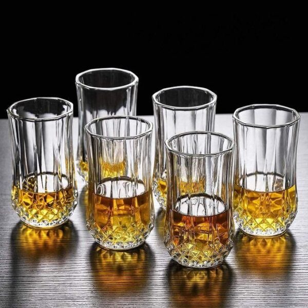 hot sale long glass (vodka glass) whiskey glasses, cocktail glasses, scotch glass, crystal glasses, vodka glasses, drinking glasses, gifts, vodka glass set of 6 pcs