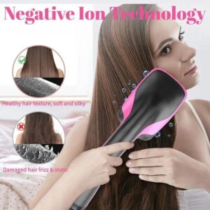 hot sale hair dryer brush one step hair blower brush smoothing hot air brush travel blow dryer comb professional hairdryer hairbrush, multicolor