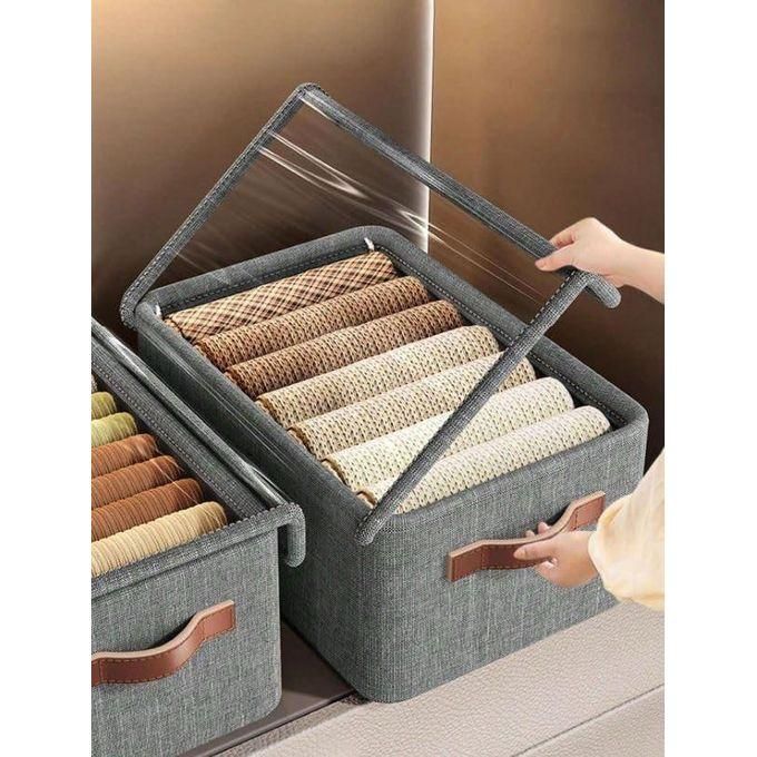 hot sale folding storage box with lid fabric foldable steel storage cubes organizer with handles frame collapsible clothes organizer box/bin with transparent lid, pack of 1 hot sale folding storage box with lid fabric foldable steel storage cubes organizer with handles frame collapsible clothes organizer box/bin with transparent lid, pack of 1
