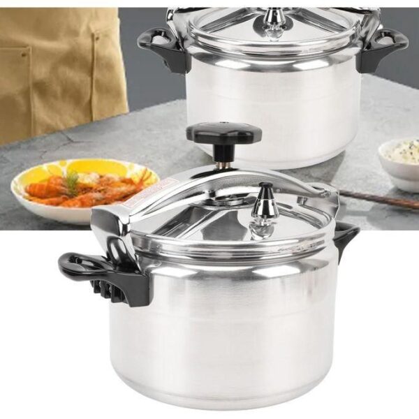 hot sale 2 handle non explosive pressure cooker, 7 liters capacity stainless steel pressure cooker & super safety lock explosion proof, suitable for all hob types