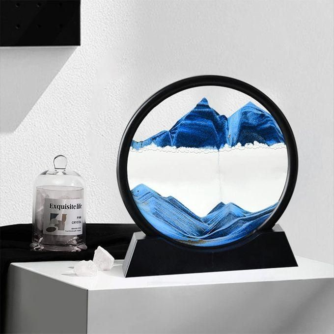 hot sale moving sand art round glass flowing sand frame, sand art liquid motion, multicolor hot sale moving sand art round glass flowing sand frame, sand art liquid motion, multicolor