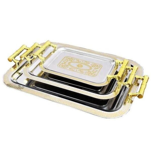 hot sale serving tray set different models serving set of 3 plates fancy serving trays