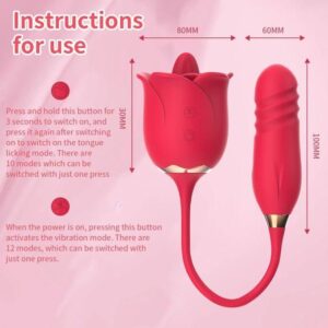 hot sale original rose sucker for clitoral stimulation plus thrusting dildo on the other end to hit the gspot at the same time
