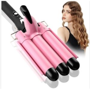 hot sale 3 barrel curling iron dual voltage hair crimper,1 inch ceramic tourmaline with temperature adjustable hair waver