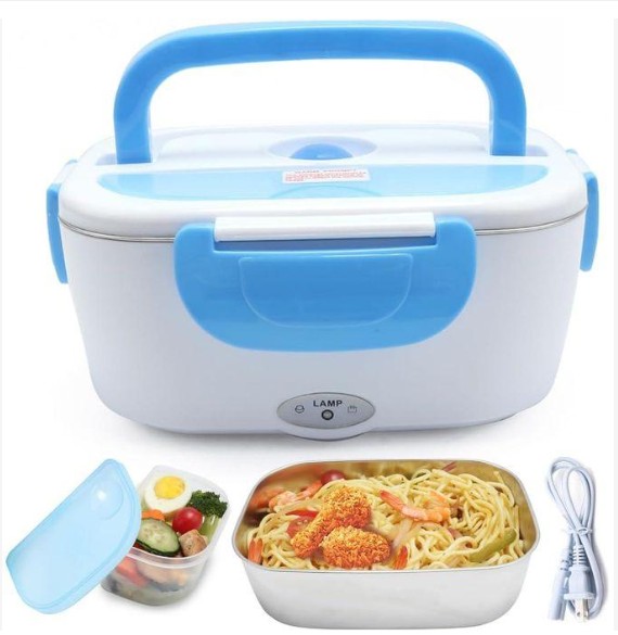 hot sale electric lunch box, heated lunch box with removable 1.5l stainless steel container, portable food warmer lunch box for car office school and home use, 110v 12v 40w, multicolor