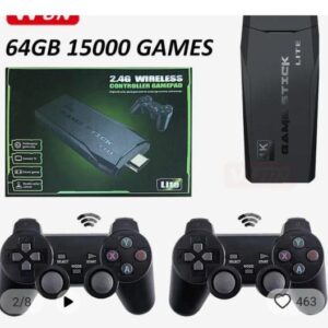 hot sale wireless console game stick video game console built in 15000 classic games 8 bit mini retro controller hdmi output dual player 4k ultra hd game stick, pack of 1