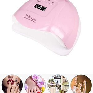 professional gel uv led nail lamp/dryer/ polish, uv led nail lamp, nail dryer light professional nail curing light with 4 timer setting, automatic sensor, detachable base for gel polish nail art tools for home and salon use, multicolor