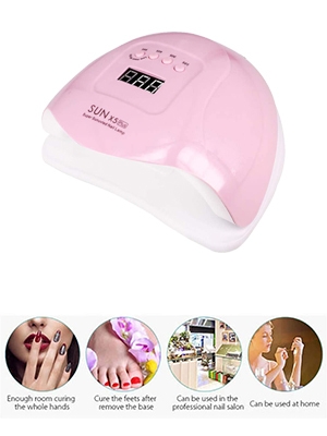 professional gel uv led nail lamp/dryer/ polish, uv led nail lamp, nail dryer light professional nail curing light with 4 timer setting, automatic sensor, detachable base for gel polish nail art tools for home and salon use, multicolor