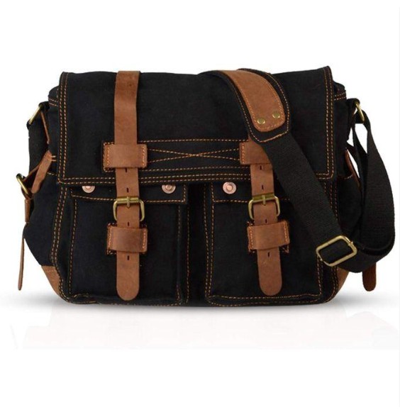 hot sale classy unisex vintage messenger bag satchel travel shoulder bag, multicolor