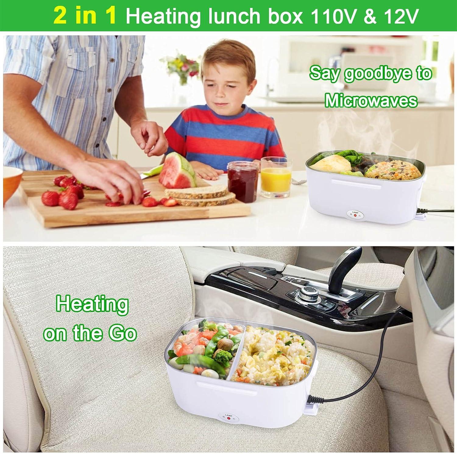 hot sale electric lunch box, heated lunch box with removable 1.5l stainless steel container, portable food warmer lunch box for car office school and home use, 110v 12v 40w, multicolor hot sale electric lunch box, heated lunch box with removable 1.5l stainless steel container, portable food warmer lunch box for car office school and home use, 110v 12v 40w, multicolor