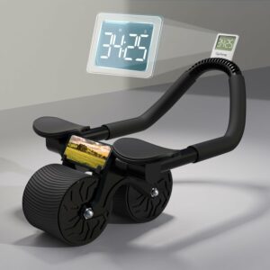 hot sale automatic rebound abdominal wheel exercise roller elbow support rebound abdominal roller wheel core training equipment for home exercise, multicolor