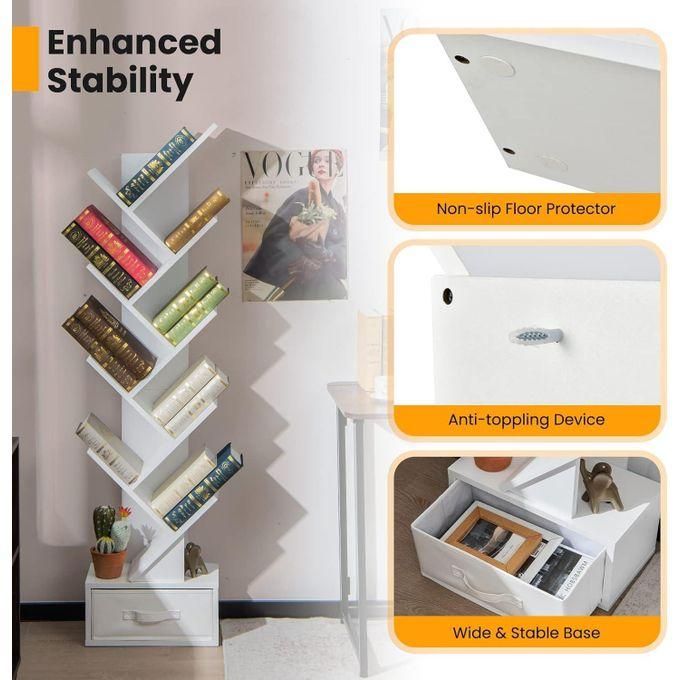 hot sale luxurious tree shape bookcase with cabinet for living room home office bedroom creative floor standing bookshelves, multicolor hot sale luxurious tree shape bookcase with cabinet for living room home office bedroom creative floor standing bookshelves, multicolor