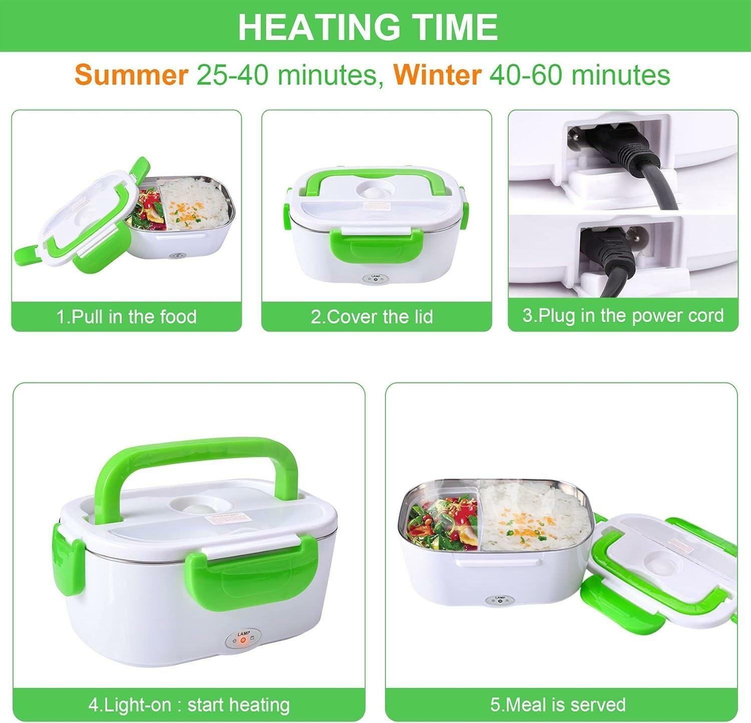 hot sale electric lunch box, heated lunch box with removable 1.5l stainless steel container, portable food warmer lunch box for car office school and home use, 110v 12v 40w, multicolor hot sale electric lunch box, heated lunch box with removable 1.5l stainless steel container, portable food warmer lunch box for car office school and home use, 110v 12v 40w, multicolor