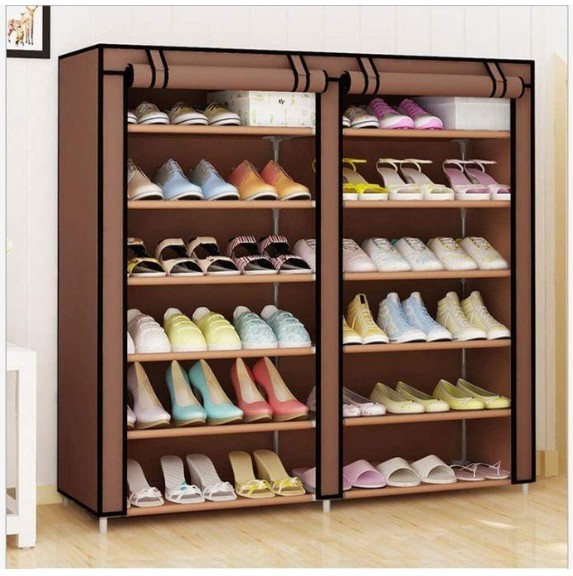 hot sale shoe rack 12 layer easy to assemble shoe rack cabinet, waterproof, dustproof and lightweight, large capacity shoe cabinet storage with dust cover, multicolor