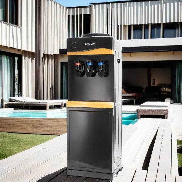 sonar sr b7c top loading water dispenser – 3 tap hot, normal & cold water dispenser