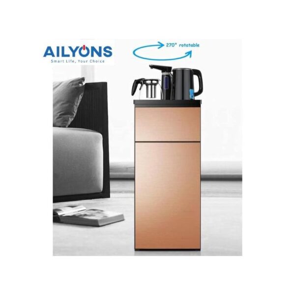 ailyons afk 1915 warm bottom load water dispenser – hot & warm water dispenser with coffee maker, electric kettle & storage cabinet