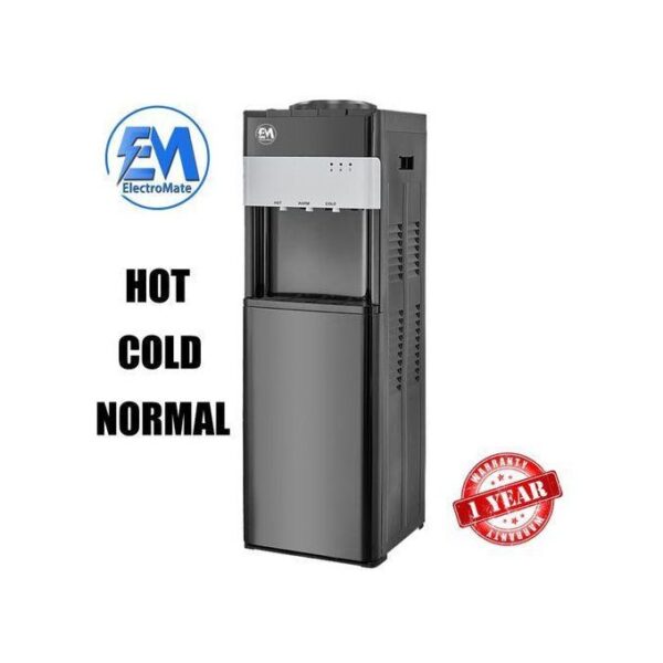 electromate premium bottom load water dispenser – floor standing 3 tap hot