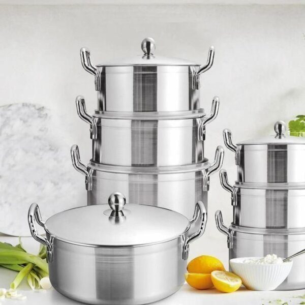 greatstar heavy duty premium aluminum cookware 7 pot sufurias set with 7 lids