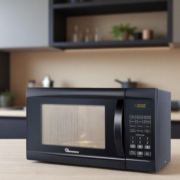 ramtons rm/588 23l digital microwave oven – black microwave with digital controls