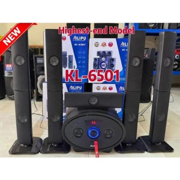 hot sale ailipu kl 6501ad 5.1 6.5in woofer pro+ woofer speaker system multimedia speaker output power subwoofer bluetooth cinema home theater system bluetooth hi fi