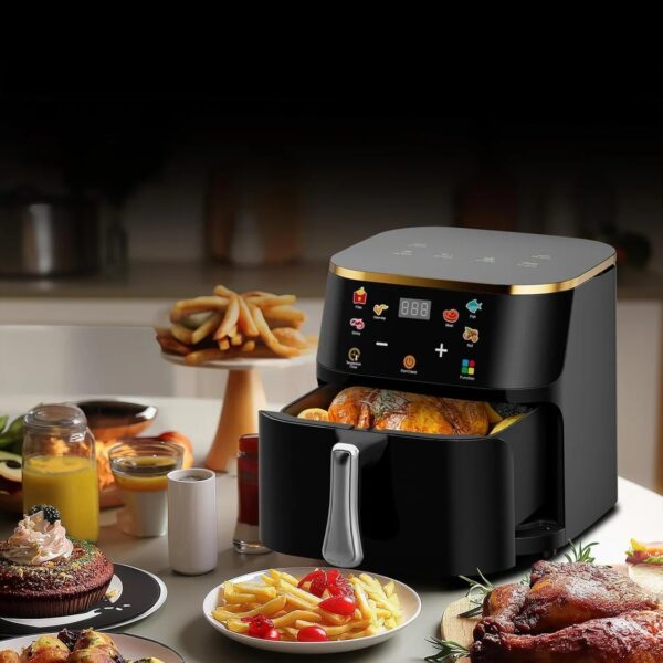 nunix af 10 10l digital air fryer – oil free cooker with touch screen, rapid air technology & multi function cooking