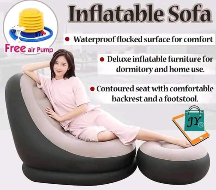 hot sale portable inflatable lounge chair with ottoman blow up chaise lounge air lazy sofa set flocked couch portable inflatable seats for lounge inflatable deck chair for indoor & outdoor with free pump, multicolor hot sale portable inflatable lounge chair with ottoman blow up chaise lounge air lazy sofa set flocked couch portable inflatable seats for lounge inflatable deck chair for indoor & outdoor with free pump, multicolor