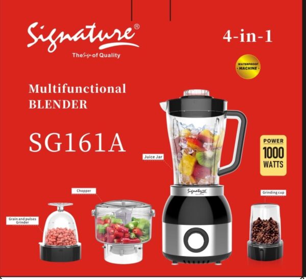 signature sg161a 4 in 1 multifunctional blender – 1.8l jug capacity, 1000w high power kitchen system