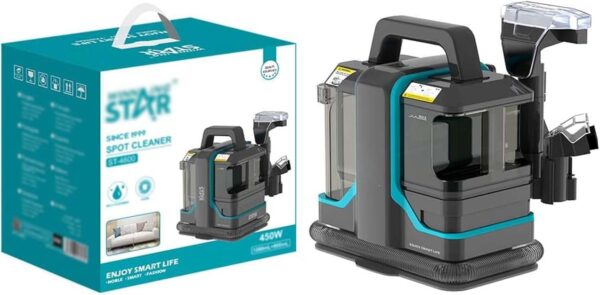 winning star wet and dry vacuum handheld portable corded sofa carpet cleaner fabric double head stain fabric cleaning machine, portable carpet & sofa cleaner – 450w wet & dry cleaning machine with dual tanks and spray suction – lightweight upholstery cleaner for carpets, car seats, furniture & fabric