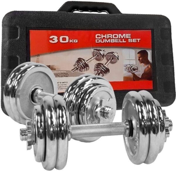 hot sale iron adjustable fitness dumbbell set – 30kg home gym set with carry case