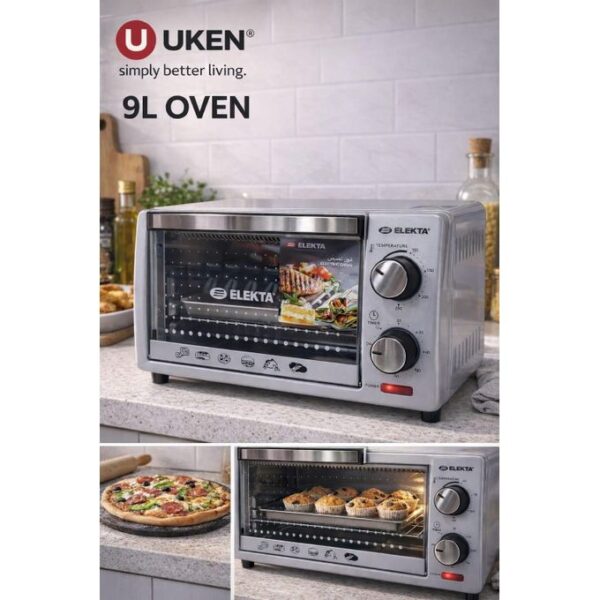 elekta 9l electric oven toaster grill 800w for toasting/ baking/ broiling