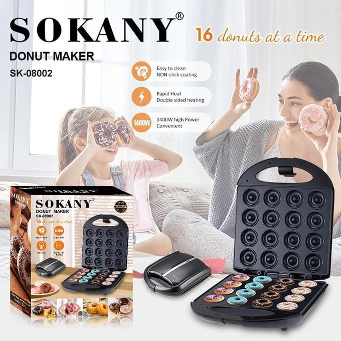 sokany hot sale 16 holes donut maker, mini doughnut maker for 16 mini doughnuts, non stick coating, automatic temperature control, bpa free sokany hot sale 16 holes donut maker, mini doughnut maker for 16 mini doughnuts, non stick coating, automatic temperature control, bpa free