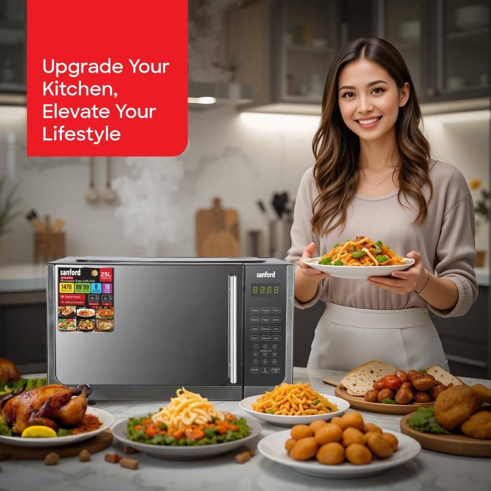 sanford sf5632mo 25l digital microwave oven with grill โ 1470w sanford sf5632mo 25l digital microwave oven with grill โ 1470w