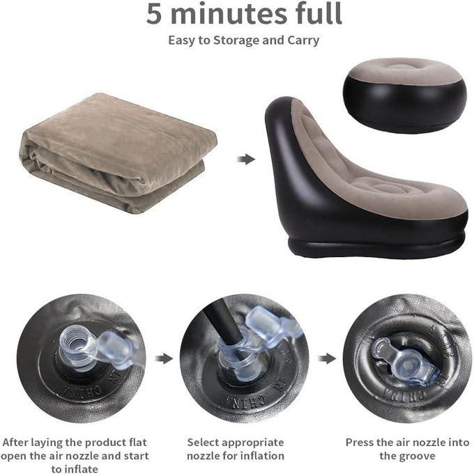hot sale portable inflatable lounge chair with ottoman blow up chaise lounge air lazy sofa set flocked couch portable inflatable seats for lounge inflatable deck chair for indoor & outdoor with free pump, multicolor hot sale portable inflatable lounge chair with ottoman blow up chaise lounge air lazy sofa set flocked couch portable inflatable seats for lounge inflatable deck chair for indoor & outdoor with free pump, multicolor
