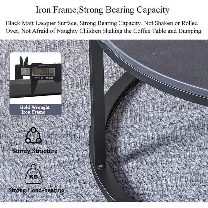 set of 2 nesting of round coffee table set black end table with marble look table top and metal frame sofa side table snack table corner end tea table for living room, multicolour set of 2 nesting of round coffee table set black end table with marble look table top and metal frame sofa side table snack table corner end tea table for living room, multicolour