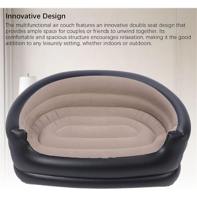 hot sale inflatable sofa for living room 2 seater air sofa bed with free pump chair portable inflatable couch sofa home furniture, multicolor hot sale inflatable sofa for living room 2 seater air sofa bed with free pump chair portable inflatable couch sofa home furniture, multicolor
