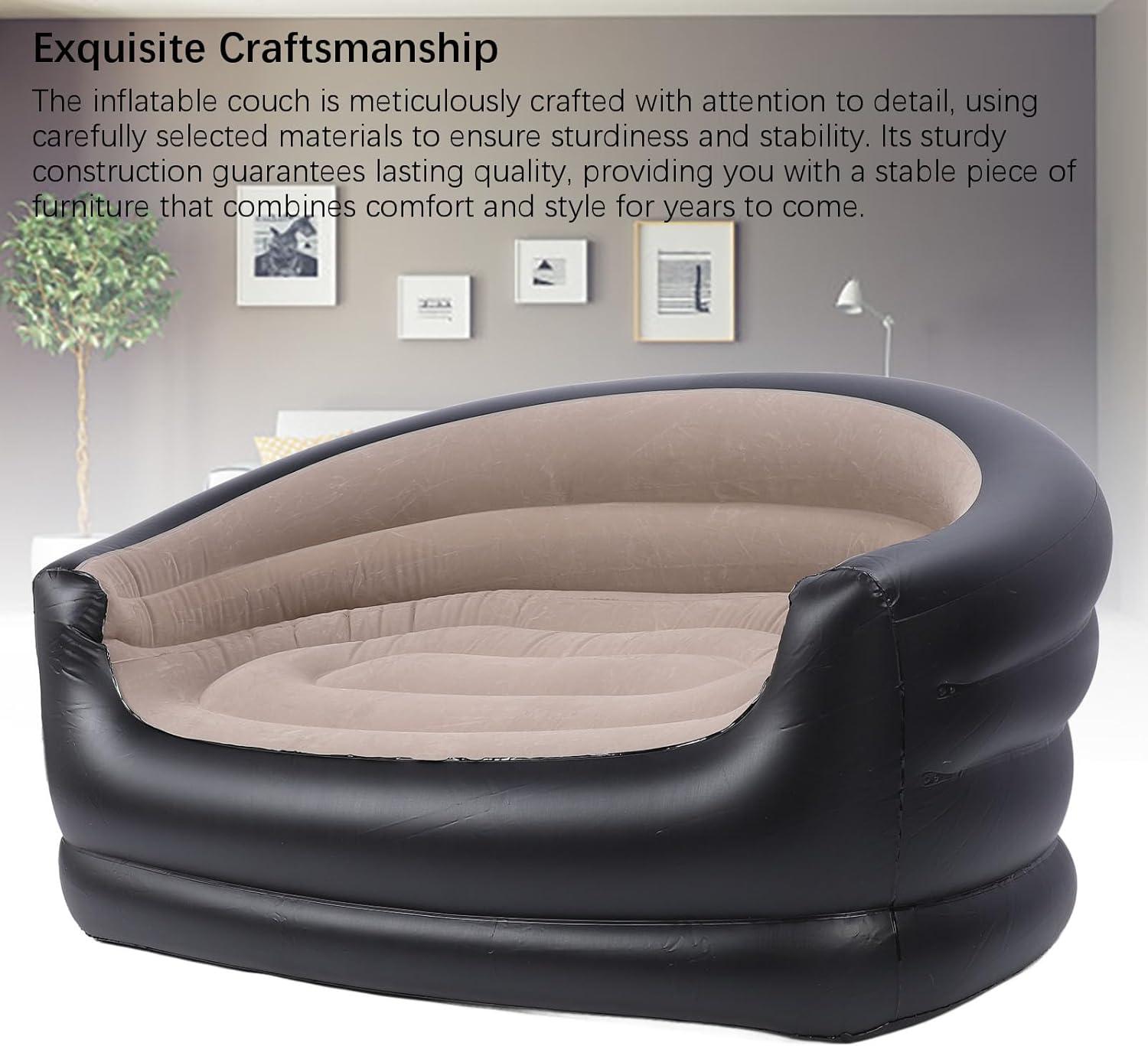 hot sale inflatable sofa for living room 2 seater air sofa bed with free pump chair portable inflatable couch sofa home furniture, multicolor hot sale inflatable sofa for living room 2 seater air sofa bed with free pump chair portable inflatable couch sofa home furniture, multicolor