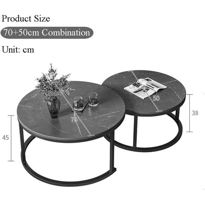 set of 2 nesting of round coffee table set black end table with marble look table top and metal frame sofa side table snack table corner end tea table for living room, multicolour set of 2 nesting of round coffee table set black end table with marble look table top and metal frame sofa side table snack table corner end tea table for living room, multicolour