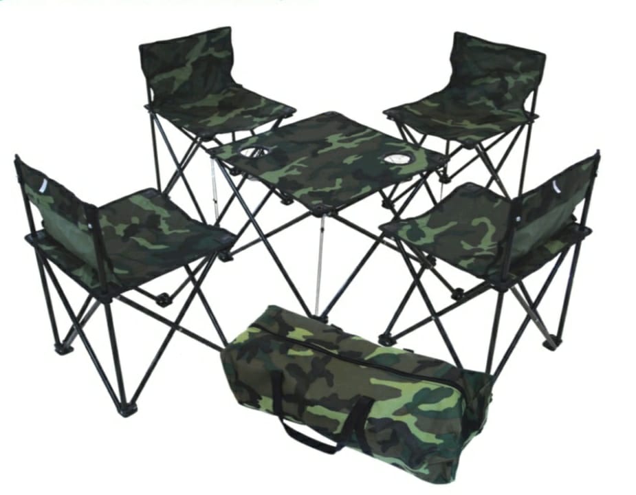 tables and chairs plastic outdoor mass folding table camping plastic folding tables and chairs adjustable (5 piece set)