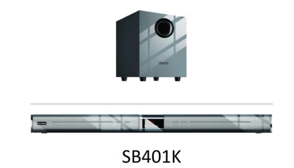 ailyons sb401k 2.1ch sound bar – bluetooth (20w, black/wood) | wireless streaming from phones, tvs, and laptops