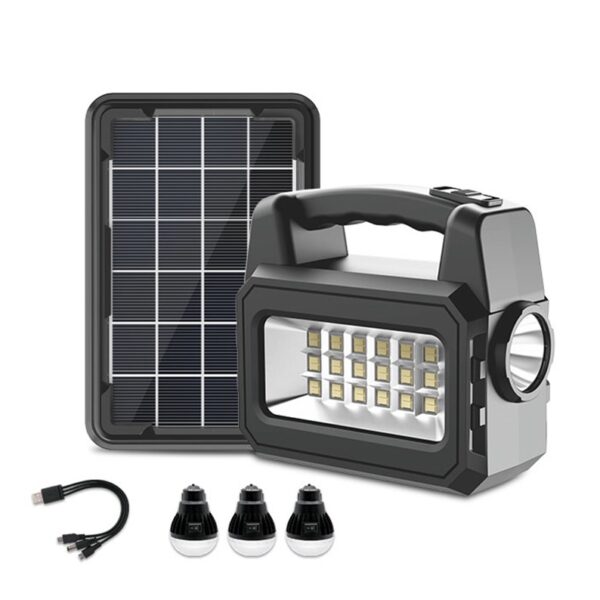 jsort portable home outdoor solar lights with 6v 3.8w solar panel all in one kit for camping long lasting lighting