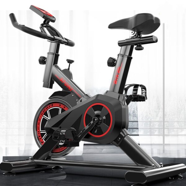 portable exercise bikes exercise bike, indoor cycling bike stationary bike cycle bike with comfortable seat cushion, 100% magnetic resistance, ultra quiet indoor cycling spin bike with lcd monitor, belt drive, 120kg capacity, black/red