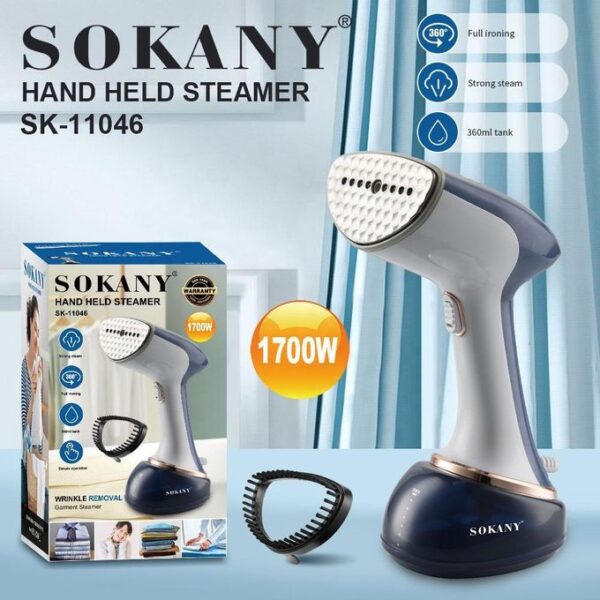 sokany sk 11046 1700w handheld garment steam iron, 360ml capacity, handy steamer new design handheld professional garment steamer travel steamer with electric iron