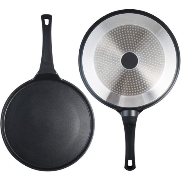 28cm non stick pizza/chapatis pan heavy duty oven bakeware for crispy evenly cooked pizzas home and restaurant use durable round pizza/chapatis pan