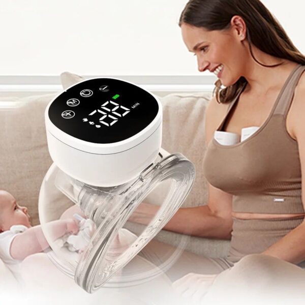 electric breast pumps portable hands free wearable breast pump silent comfort breast milk extractor collector bpa free, wearable breast pump, hands free breast pump, electric breast pump, portable breast pump with 3 modes, lcd display, wireless breast pump with massage mode